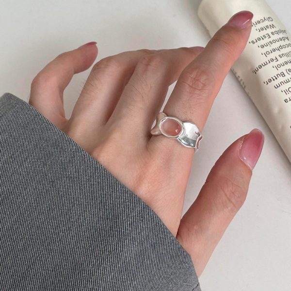 f369468f-597d-4866-b9ee-0bf4bdd2c62b.jpg Women Summer Zircon Open Ring, Natural Color Gem Couple Rings, Ins Cold Style Elegant Luxury Finger Jewelry