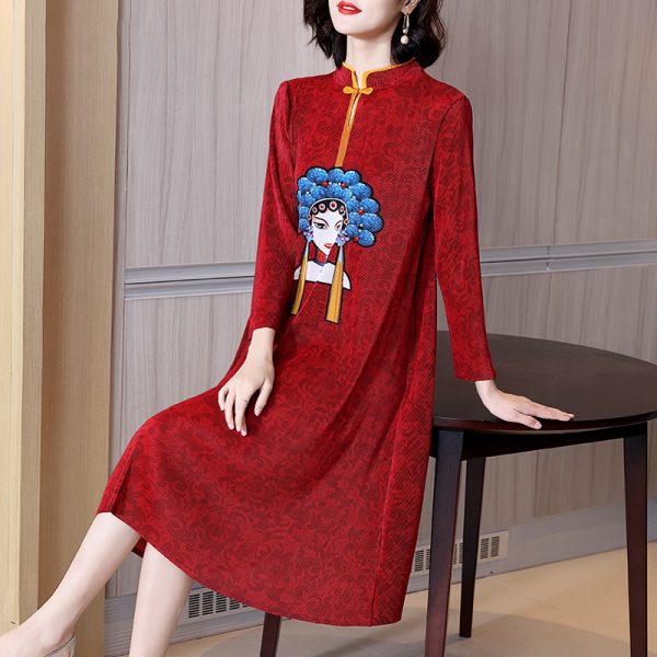 f3c1beec-4bb5-4404-8dc3-674c69e3db93.jpg Middle-aged Mother's Red Dress Spring