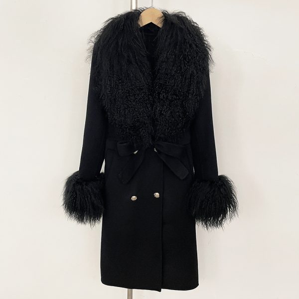 f460bb99-7f08-4aa8-96f3-a03aeb0407a4.jpg Long Double-faced Wool Coat With A Shearling Collar